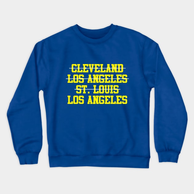 Cleveland Los Angeles St. Louis Los Angeles Football Crewneck Sweatshirt by GloopTrekker